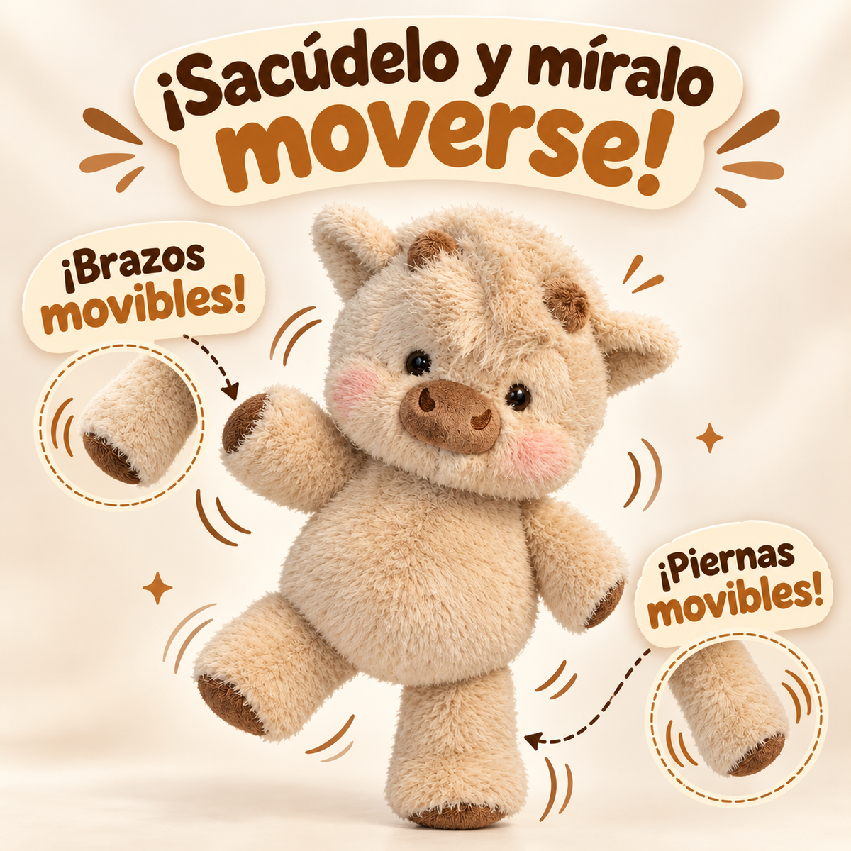Peluche Vaca que Corre
